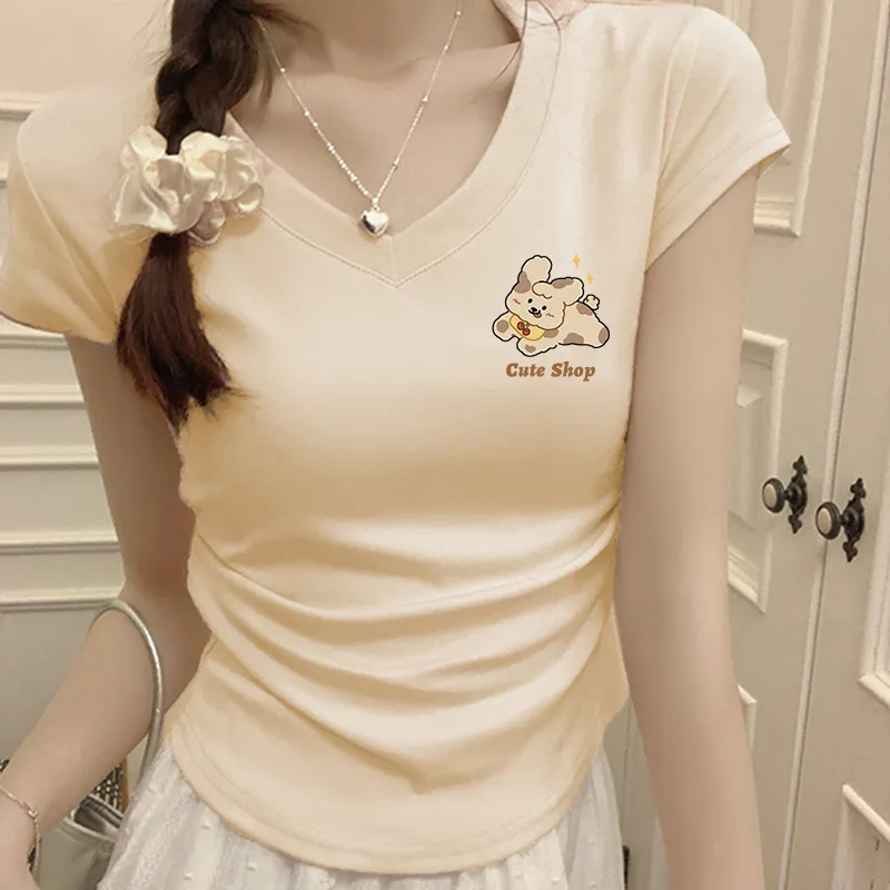 Puppytown Set in Sleeve T Shirt Women's-26