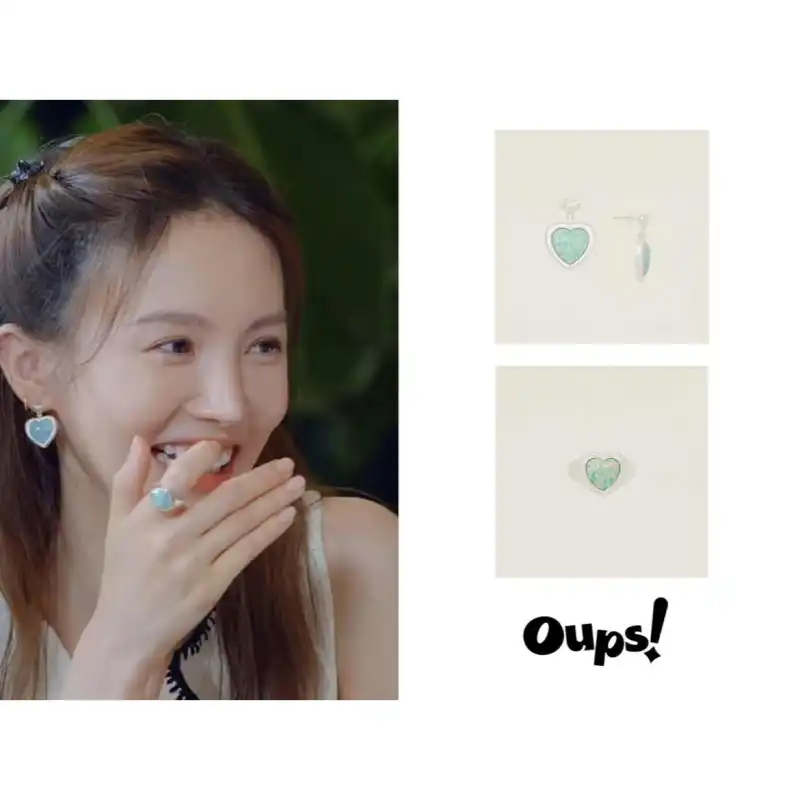 Oups! Island Summer Collection 925 Sterling Silver Stud Refined Elegant, The Little Mermaid Hoop Earrings, Box Women's-11