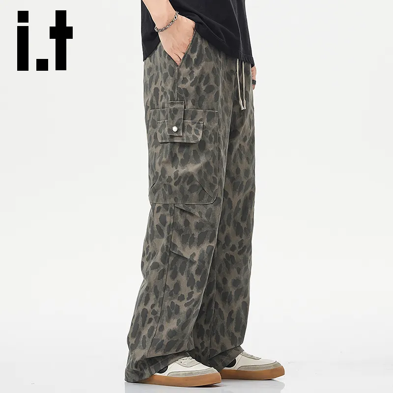 Izzue Casual Pants Unisex Leopard Print-4