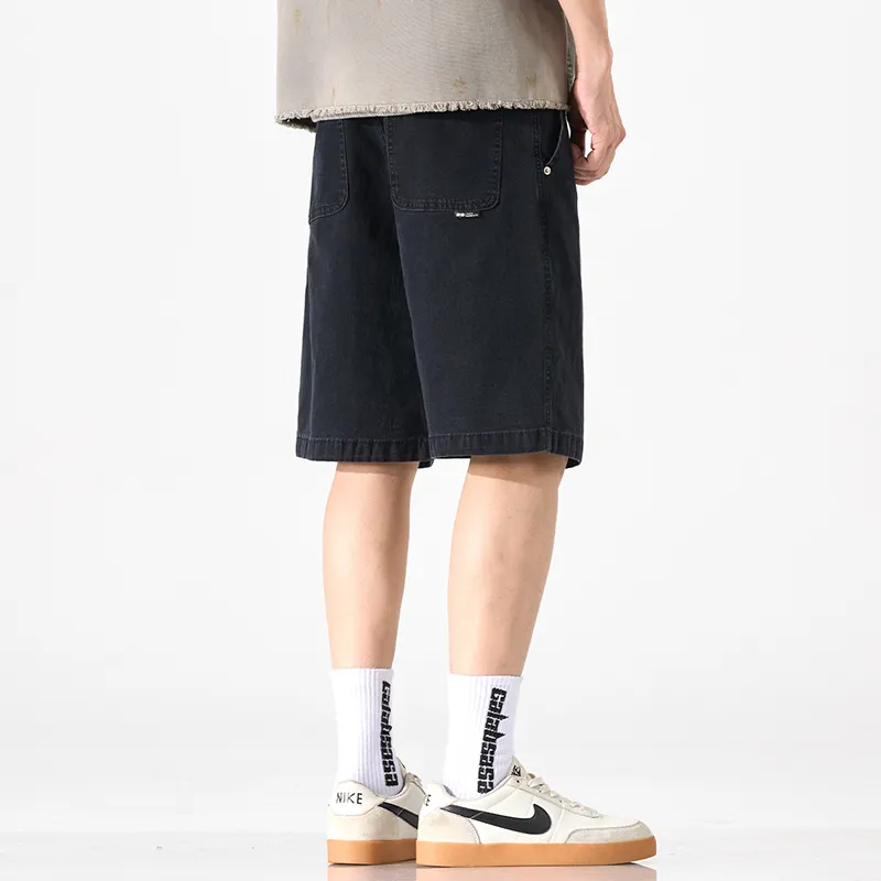 Izzue Denim Shorts Unisex Black-1