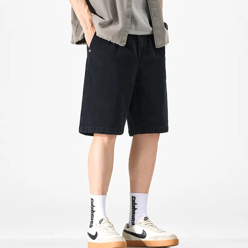 Izzue Denim Shorts Unisex Black-2