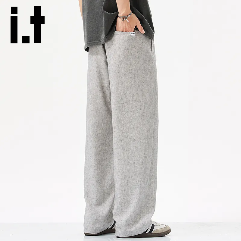 Izzue Casual Pants Unisex Gray-1