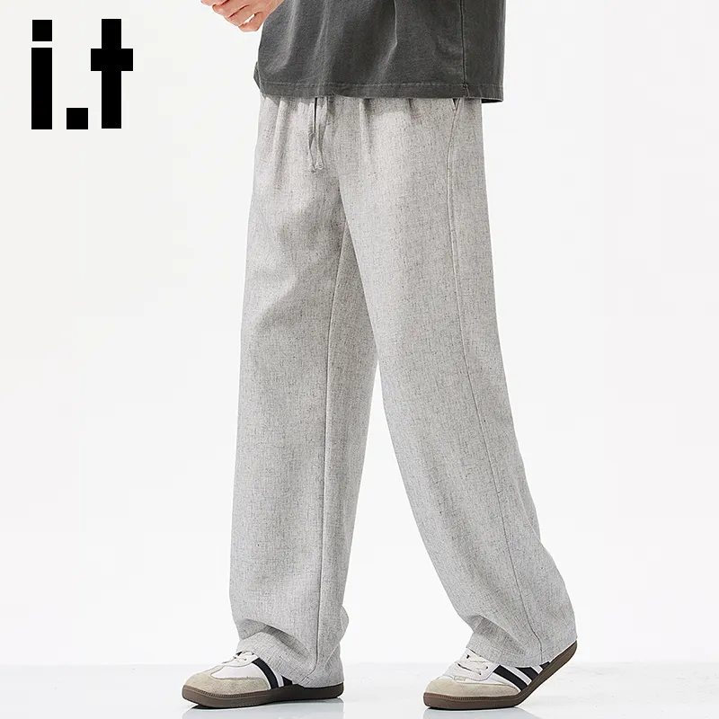 Izzue Casual Pants Unisex Gray-4