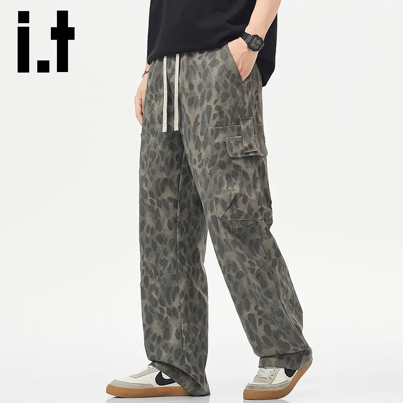 Izzue Casual Pants Unisex Leopard Print-2