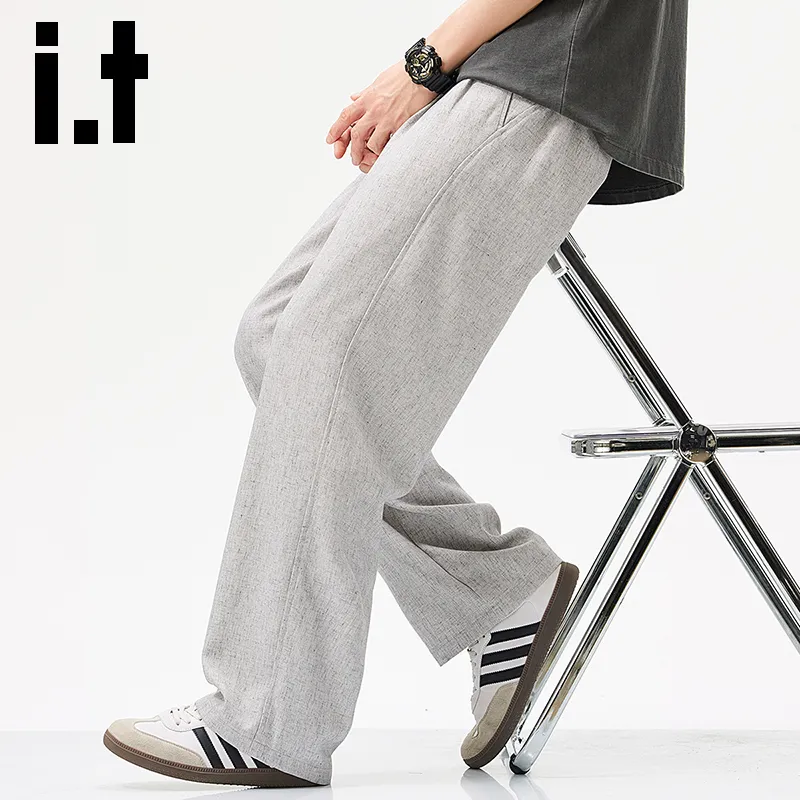 Izzue Casual Pants Unisex Gray-3