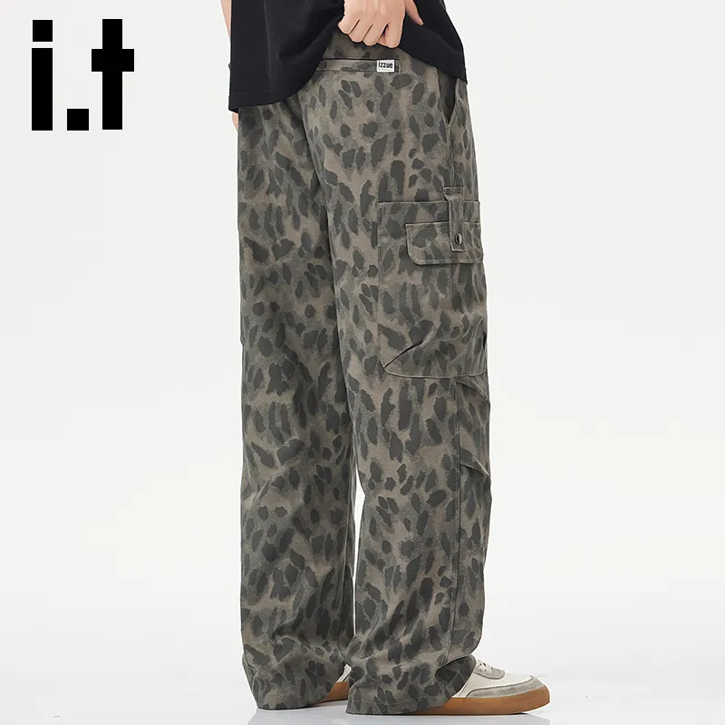 Izzue Casual Pants Unisex Leopard Print-1