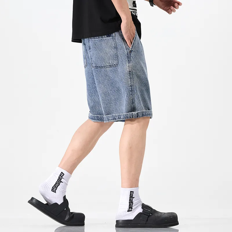 Izzue Denim Shorts Unisex Light Blue-1
