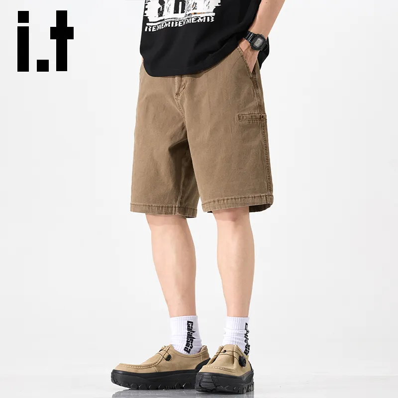 Izzue Denim Shorts Unisex Khaki-6