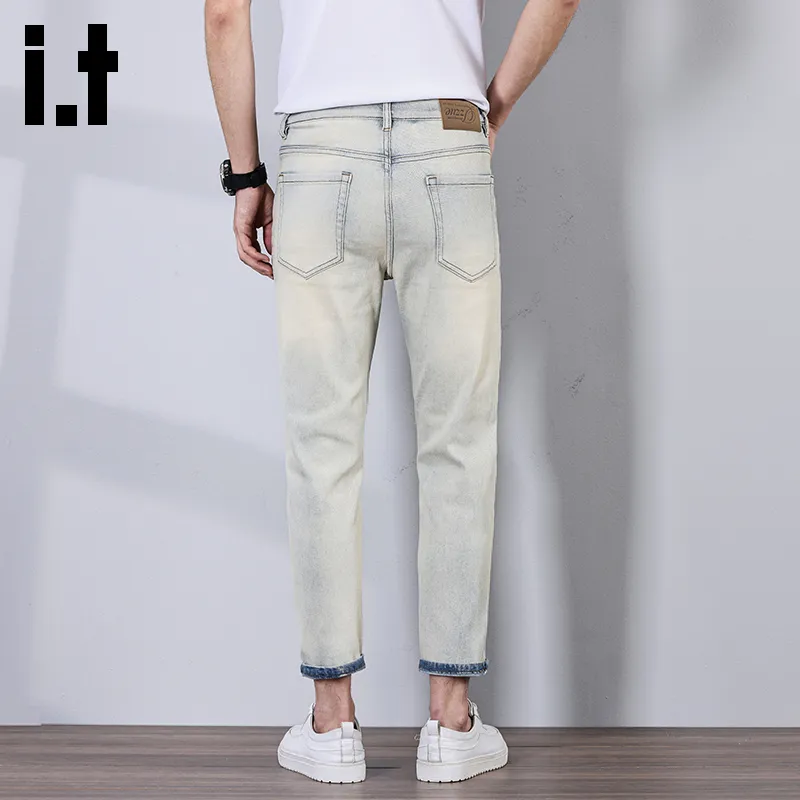 Izzue Jeans Unisex Cement Yellow Ankle Length-7