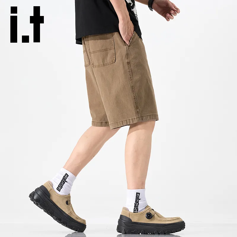 Izzue Denim Shorts Unisex Khaki-4