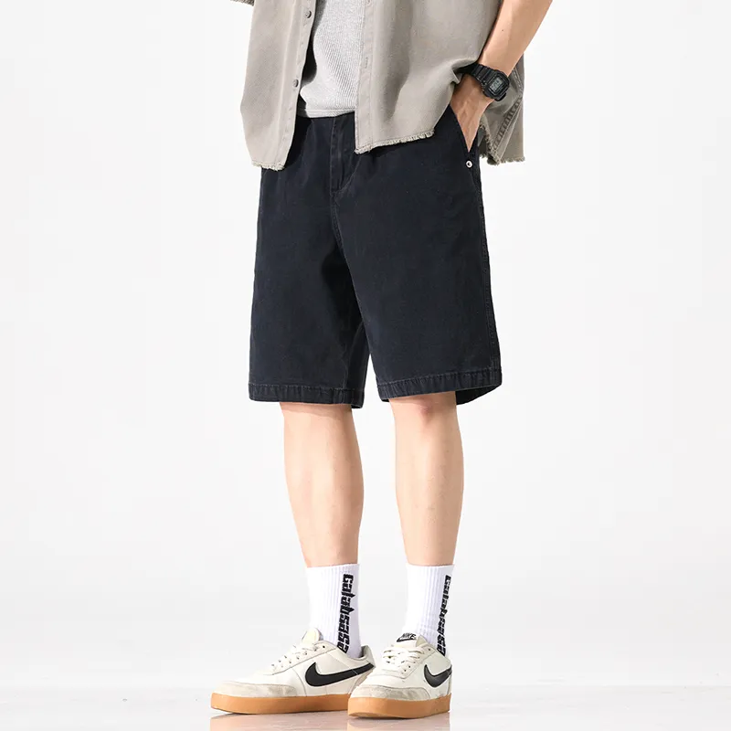 Izzue Denim Shorts Unisex Black-4
