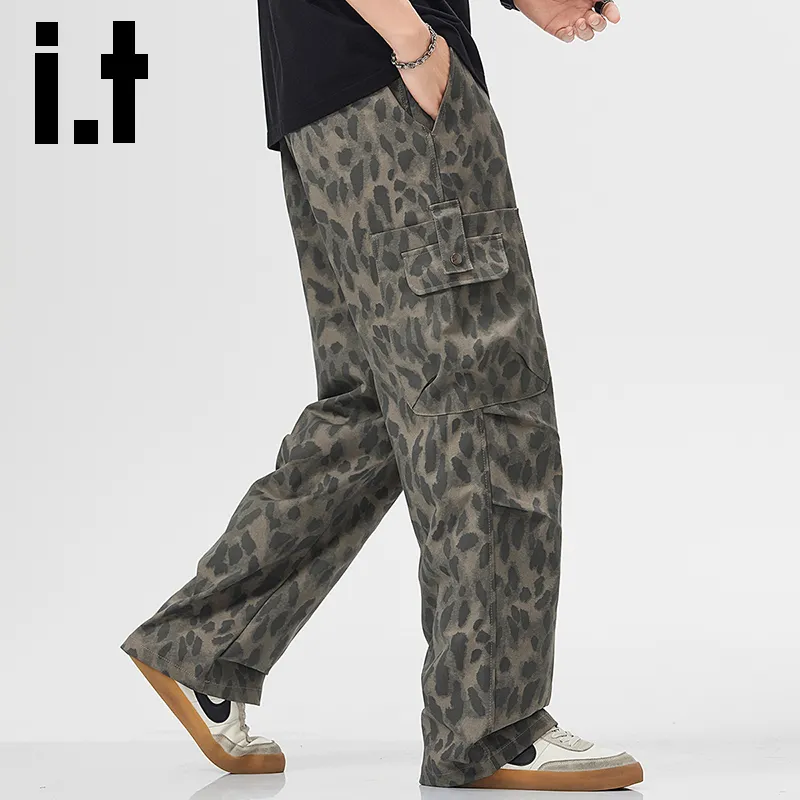 Izzue Casual Pants Unisex Leopard Print-5