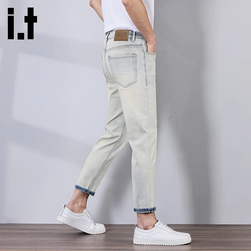 Izzue Jeans Unisex Cement Yellow Ankle Length-6