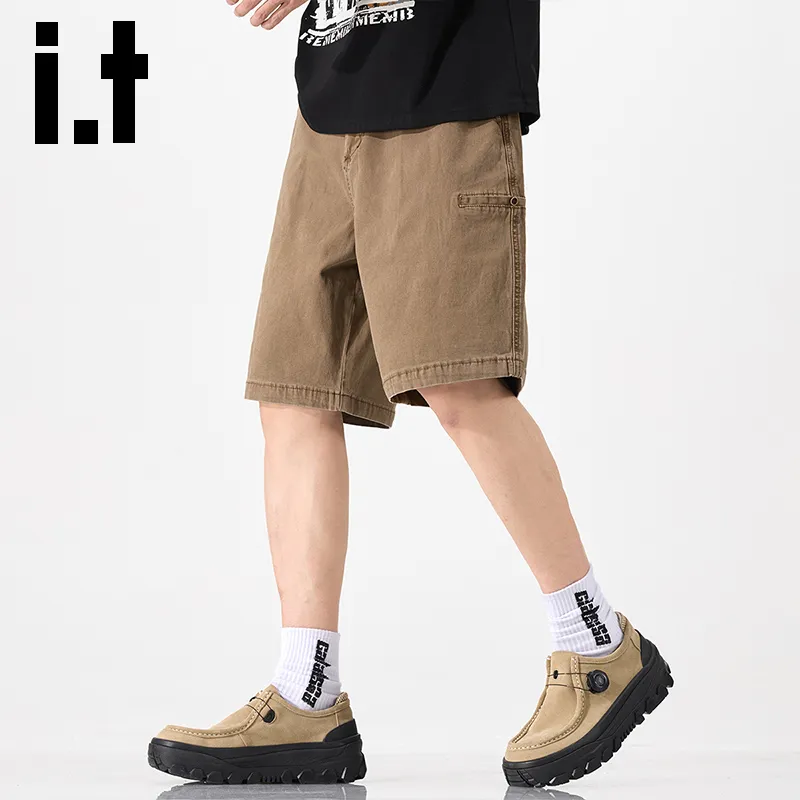 Izzue Denim Shorts Unisex Khaki-7