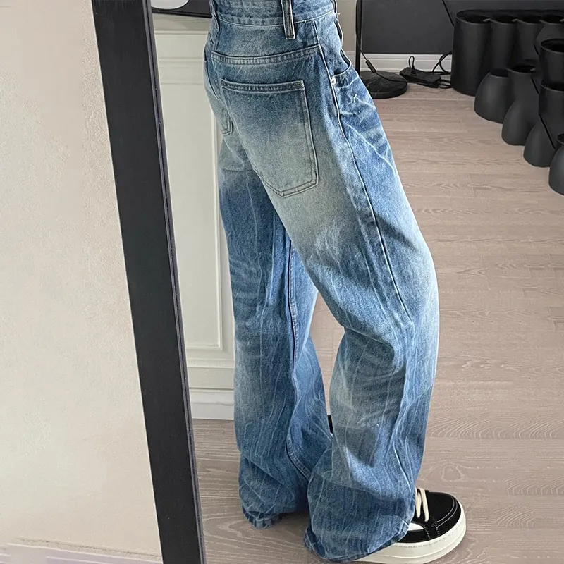 NRTR Low Rise Slim Fit Floor Length Loose Straight Jeans Women's-3