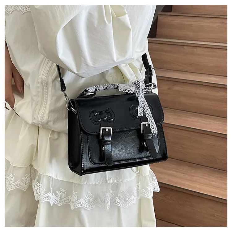 TOUTSEUL YOLO PU One Shoulder Handbag Women's Ecru/Black/Silver/Purple/Pink-12