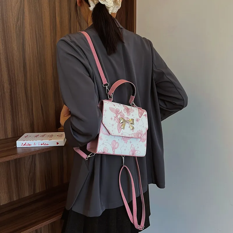 TOUTSEUL YOLO PU Backpack Women's White/Black/Red/Pink-22