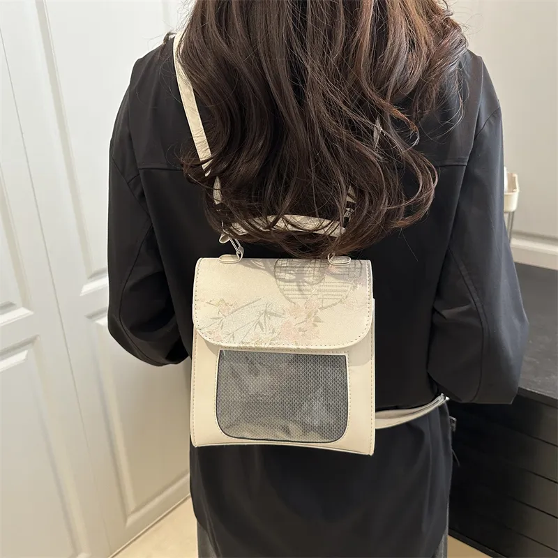 TOUTSEUL YOLO PU Backpack Women's White/Black-2