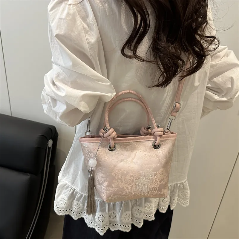 TOUTSEUL YOLO PU Shoulder Bag, Crossbody Bag, Handbag Women's Ecru/Pink/Khaki-9