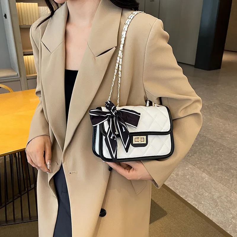 TOUTSEUL YOLO PU Shoulder Bag, Crossbody Bag Regular Women's White/Black-3