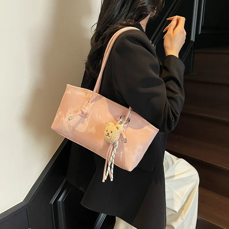 TOUTSEUL YOLO PU Shoulder Bag Women's Pink/Ecru/Silver/Black/Green-2
