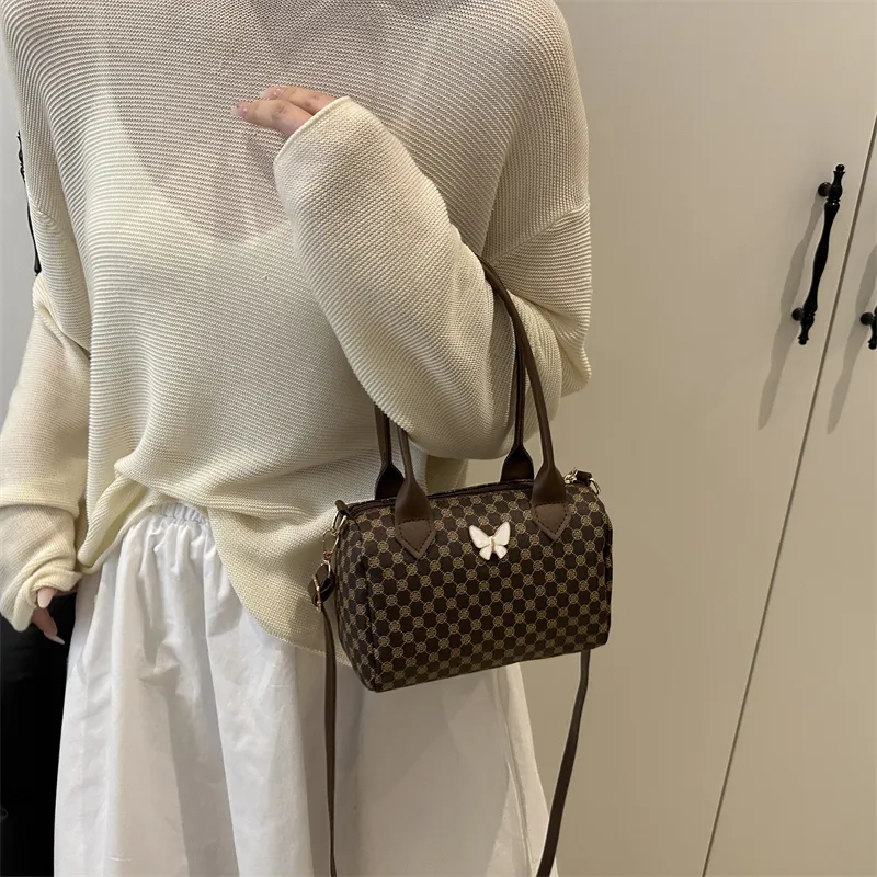 TOUTSEUL YOLO PU Boston Bag Handbag Women's White/Pink/Black/Brown-22