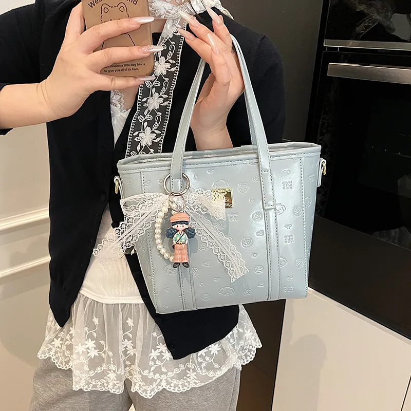 TOUTSEUL YOLO PU One Shoulder Handbag Women's White/Black/Blue/Pink-16