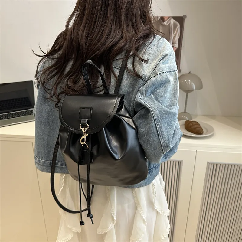 TOUTSEUL YOLO PU Backpack Regular Women's White/Pink/Black/Brown-3
