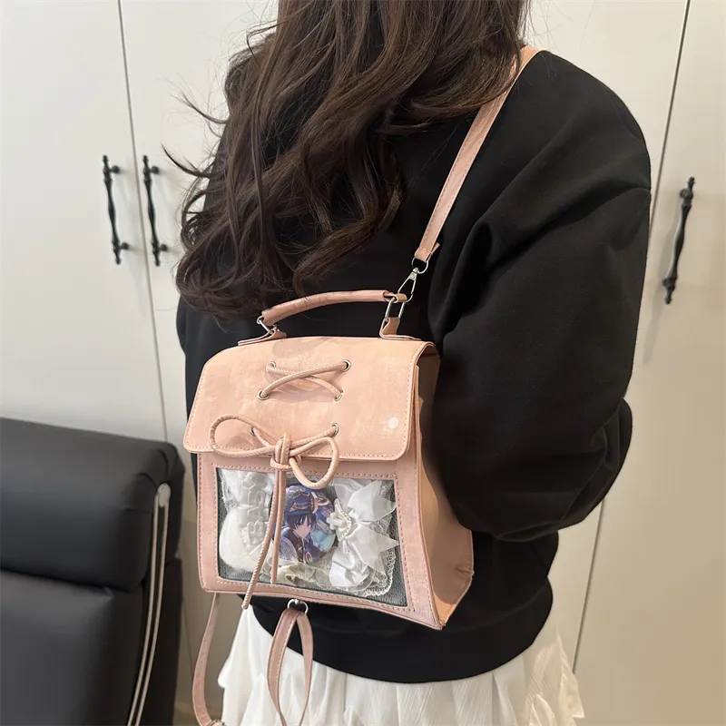 TOUTSEUL YOLO PU Backpack Women's White/Silver/Black/Pink-16