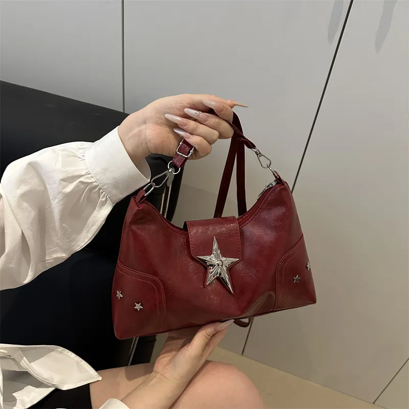 TOUTSEUL YOLO PU Shoulder Bag Women's Ecru/Black/Pink/Red/Light Brown-20