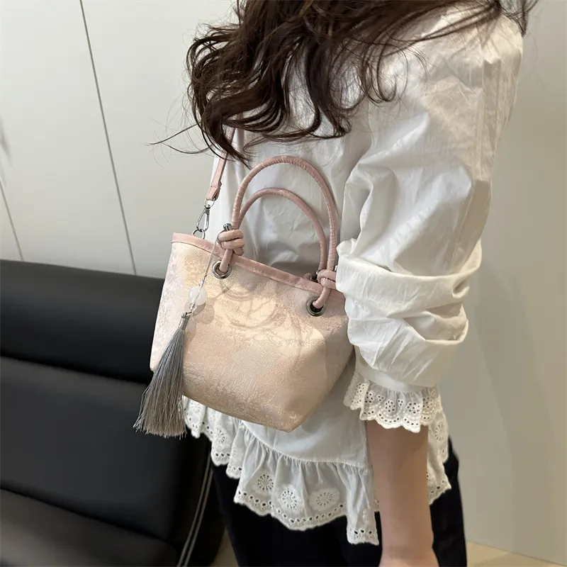 TOUTSEUL YOLO PU Shoulder Bag, Crossbody Bag, Handbag Women's Ecru/Pink/Khaki-8