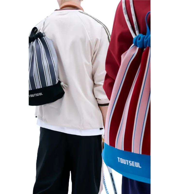 TOUTSEUL YOLO Polyester Backpack Unisex Pink Blue-4