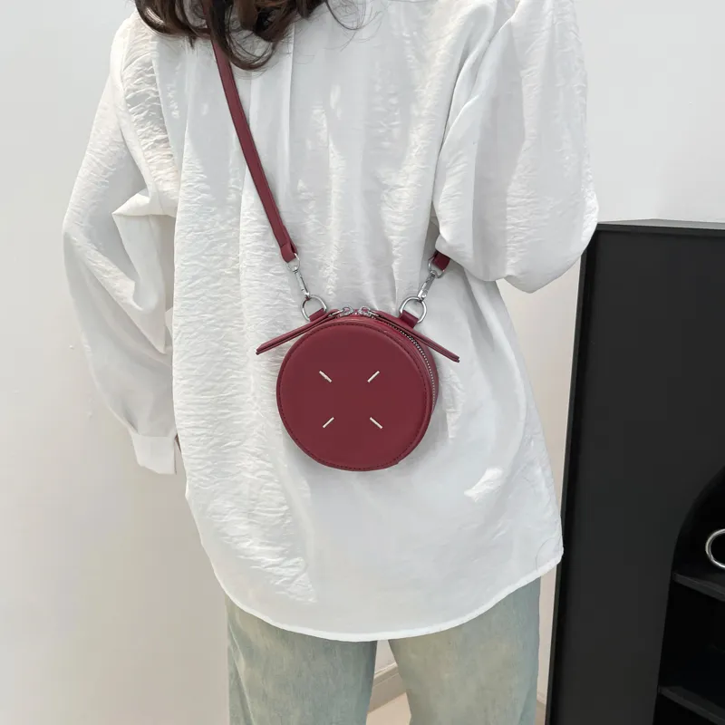 TOUTSEUL YOLO PU Round Bag, Shoulder Bag Women's Ecru/Pink/Red/Black-15
