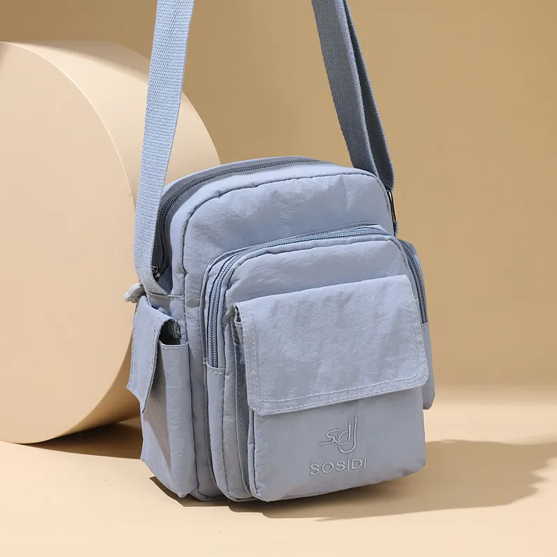 TOUTSEUL YOLO Pu Shoulder Bag Women's Ecru/Sky Blue/Black-10