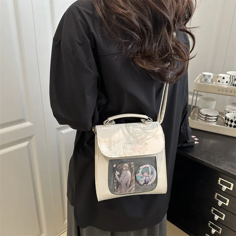 TOUTSEUL YOLO PU Backpack Women's White/Black-5