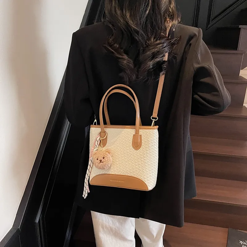 TOUTSEUL YOLO PU Handbag Women's Ecru/Black/Blue/Pink-1