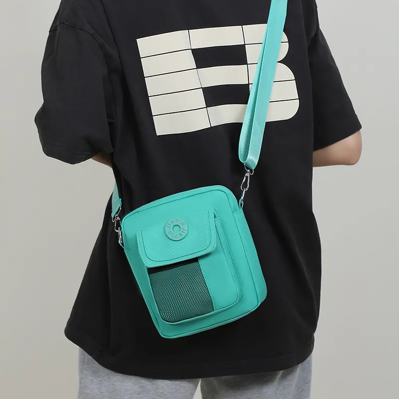 TOUTSEUL YOLO Nylon Fabric Crossbody Bag, Shoulder Bag Unisex Gray/Black/Purple/Khaki/Green/Dark Blue/Dark Brown-17