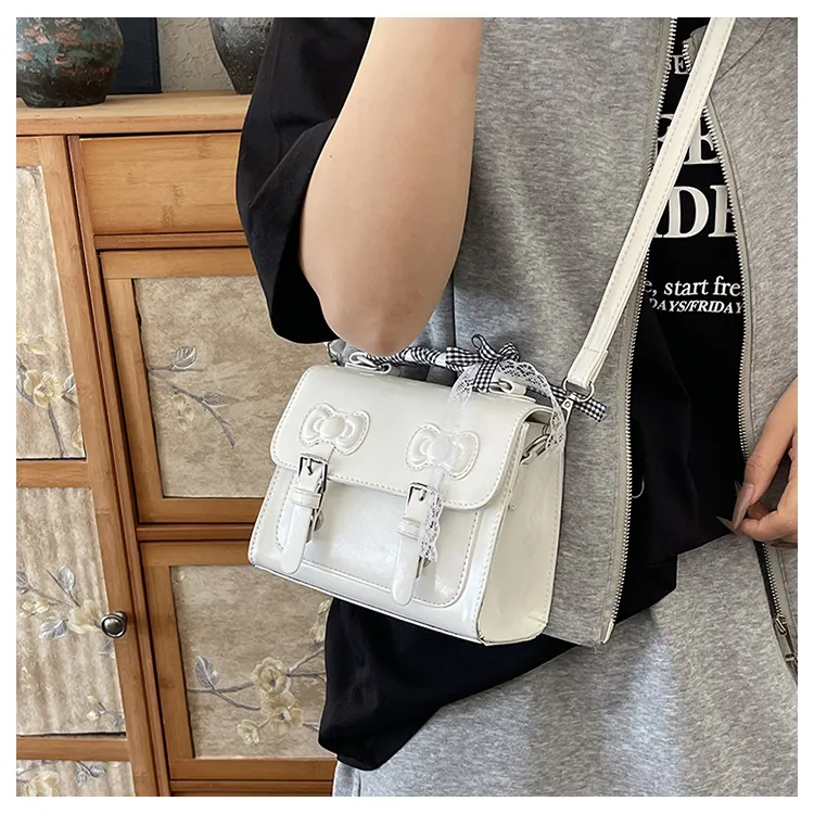 TOUTSEUL YOLO PU One Shoulder Handbag Women's Ecru/Black/Silver/Purple/Pink-6
