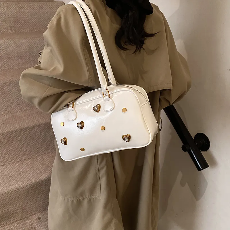 TOUTSEUL YOLO PU Shoulder Bag Regular Women's White/Silver/Black/Red/Light Brown/Coffee-4