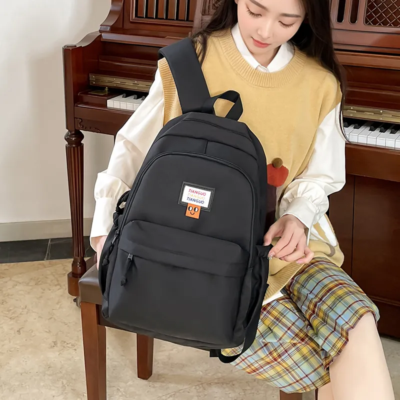 TOUTSEUL YOLO Nylon Fabric Backpack Regular Unisex White/Blue/Yellow/Pink/Black-25
