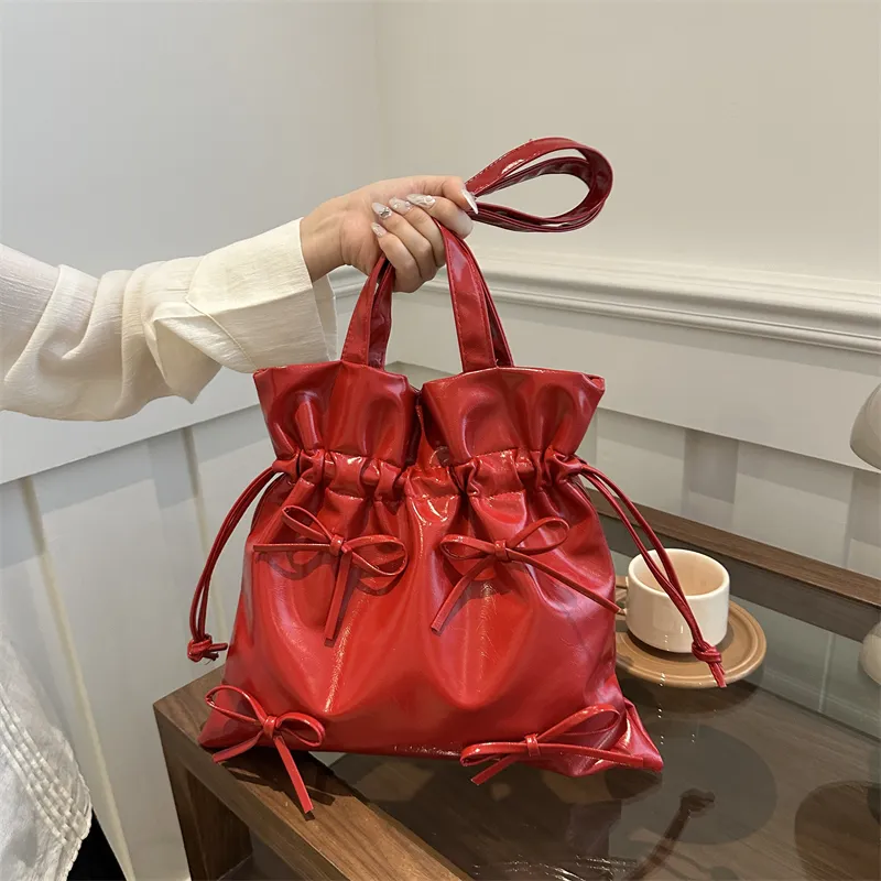 TOUTSEUL YOLO PU Tote Bag, Shoulder Bag Regular Women's White/Silver/Red/Black/Yellow-19