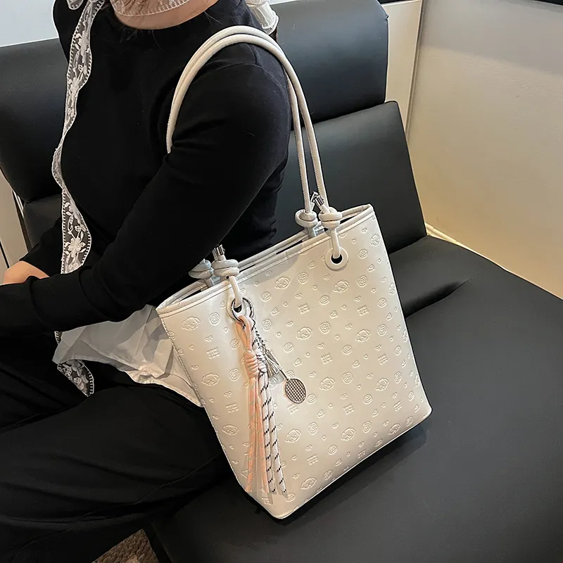 TOUTSEUL YOLO PU Shoulder Bag Women's White/Black/Blue/Pink-2