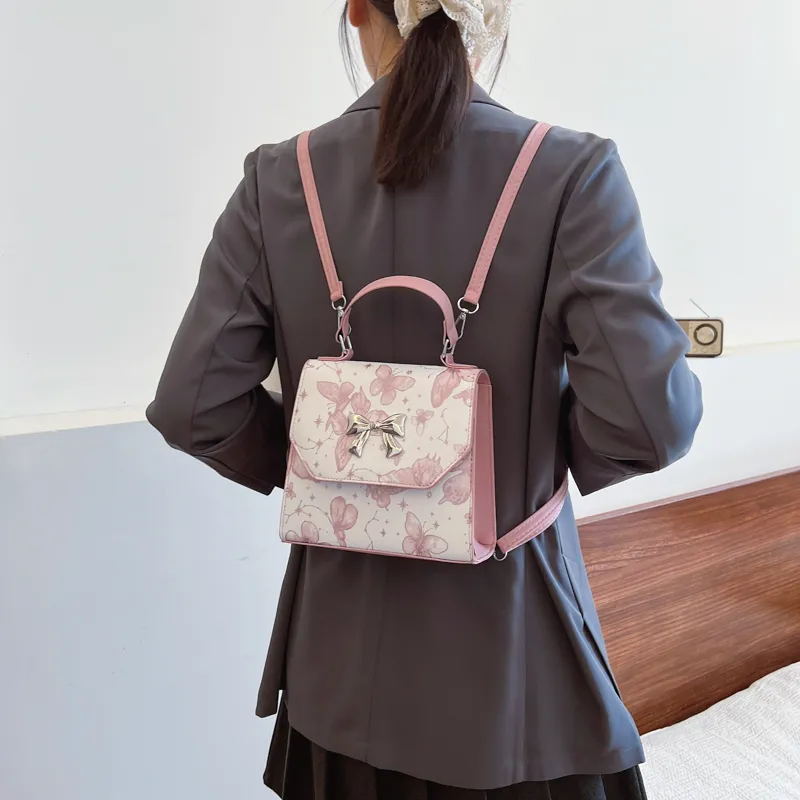 TOUTSEUL YOLO PU Backpack Women's White/Black/Red/Pink-20
