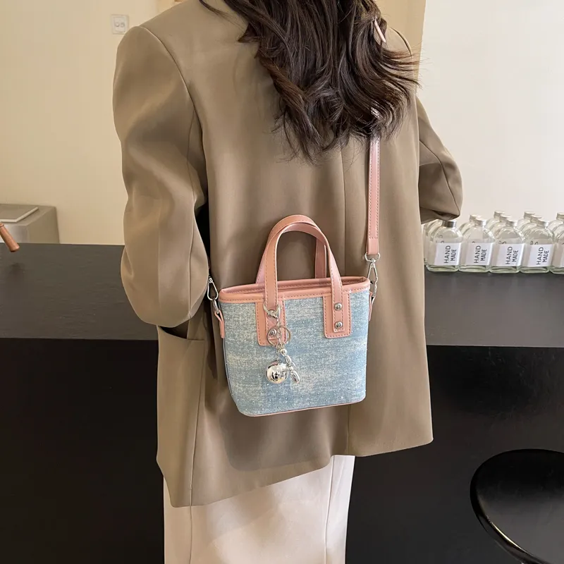 TOUTSEUL YOLO Fabric One Shoulder Handbag Regular Women's Ecru/Pink/Blue/Silver-10