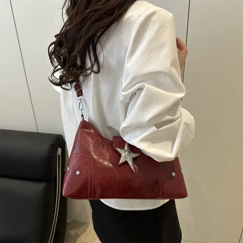 TOUTSEUL YOLO PU Shoulder Bag Women's Ecru/Black/Pink/Red/Light Brown-23