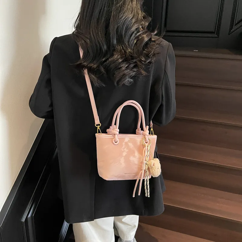 TOUTSEUL YOLO PU Crossbody One Shoulder Handbag Women's Ecru/Black/Blue/Pink-17
