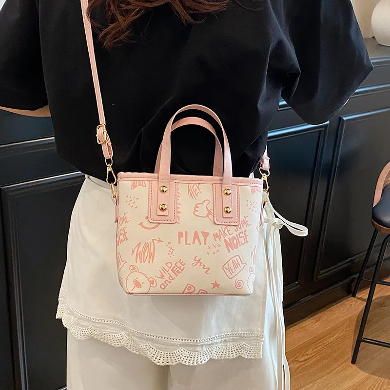 TOUTSEUL YOLO PU Shoulder Bag Women's Black/Pink/Blue/Brown-10