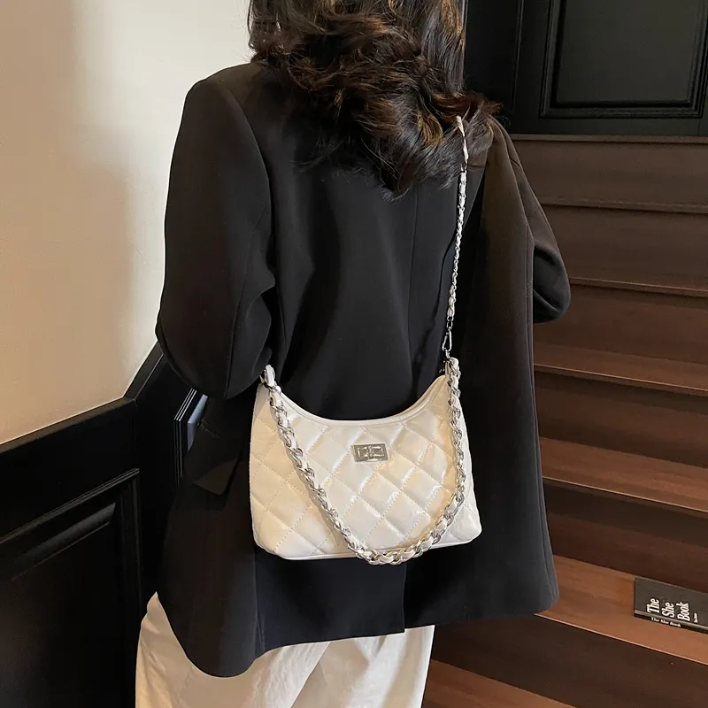TOUTSEUL YOLO PU Shoulder Bag Women's Litchi Meat White/Nut Latte/Lime Yellow/Morning Mist Gray-1