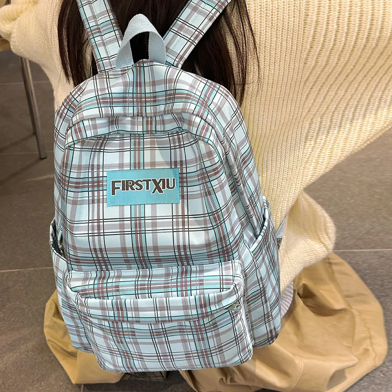 TOUTSEUL YOLO Nylon Backpack Women's Red/Light Green/Blue-6