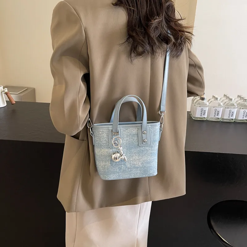 TOUTSEUL YOLO Fabric One Shoulder Handbag Regular Women's Ecru/Pink/Blue/Silver-17